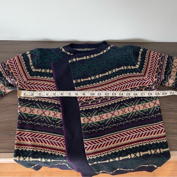 Vintage Geometric Pattern Open Front Cardigan - Picture 10 of 12